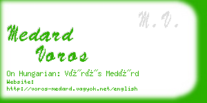 medard voros business card